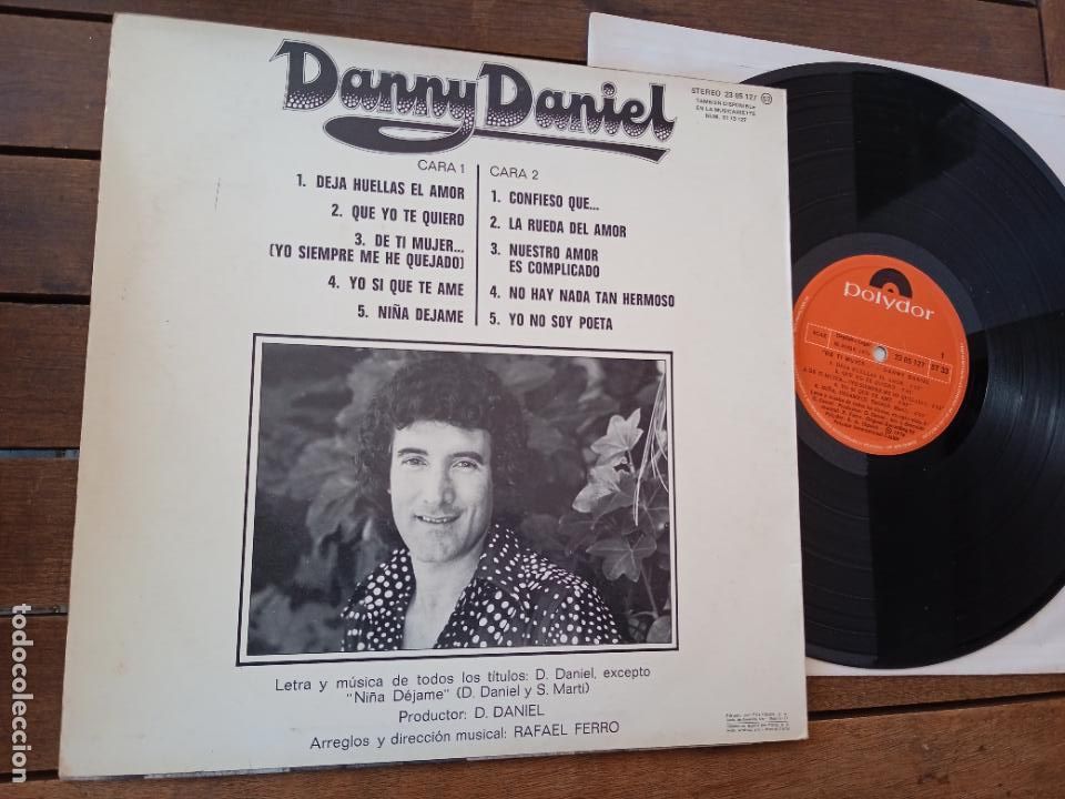 Discos de vinilo: DANNY DANIEL LP DE TI MUJER... MADE IN SPAIN 1976 - Foto 2