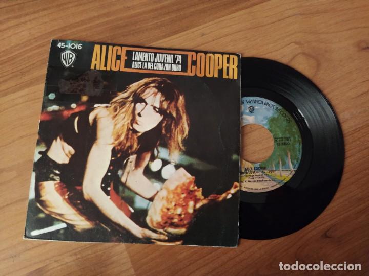 Discos de vinilo: Alice Cooper single lamento juvenil 1974 spa - Foto 1