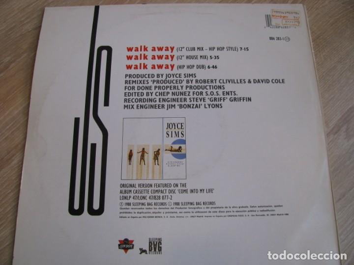 Discos de vinilo: DISCO DE VINILO. JOYCE SIMS. WALK AWAY. - Foto 2