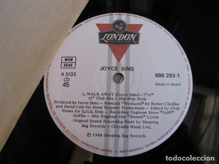 Discos de vinilo: DISCO DE VINILO. JOYCE SIMS. WALK AWAY. - Foto 3