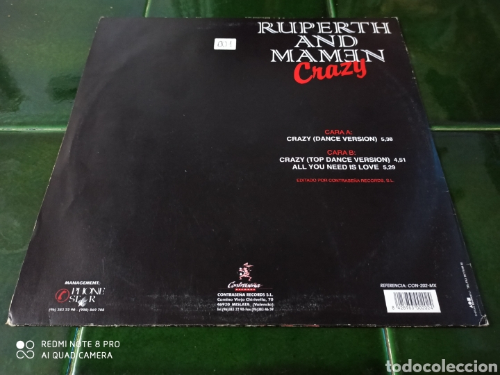Discos de vinilo: Ruperth And Mamen - Crazy - Foto 2