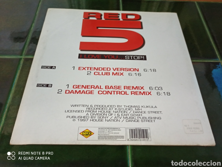 Discos de vinilo: Red 5 - I Love You...Stop! - Foto 2