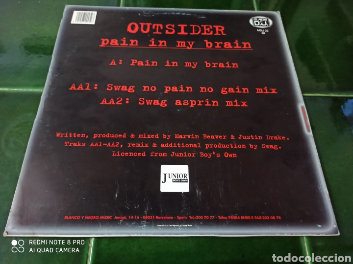 Discos de vinilo: Outsider - Pain In My Brain - Foto 2
