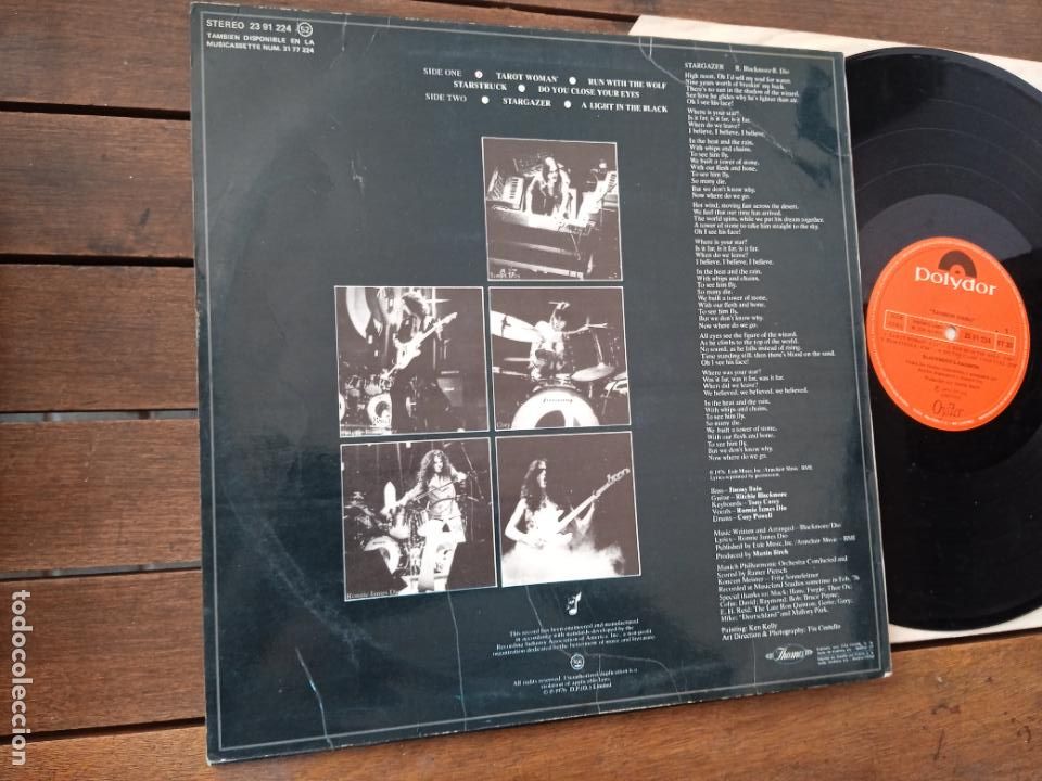 Discos de vinilo: RAINBOW. LP RISING. MADE IN SPAIN. 1976. - Foto 2