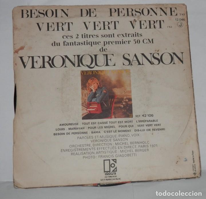 Discos de vinilo: DISCO SINGLE DE VINILLO DE LA CANTANTE VERONIQUE SANSON - Foto 2