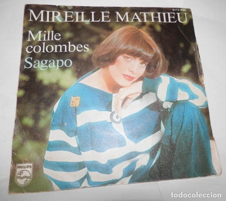 Discos de vinilo: DISCO SINGLE DE VINILLO DE LA CANTANTE MIRELLE MATHIEU - Foto 1