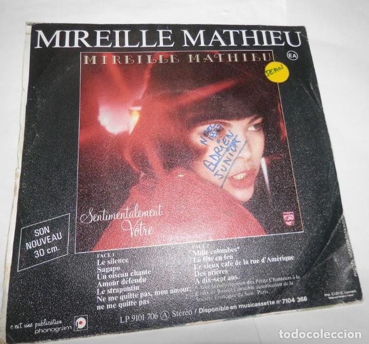 Discos de vinilo: DISCO SINGLE DE VINILLO DE LA CANTANTE MIRELLE MATHIEU - Foto 2