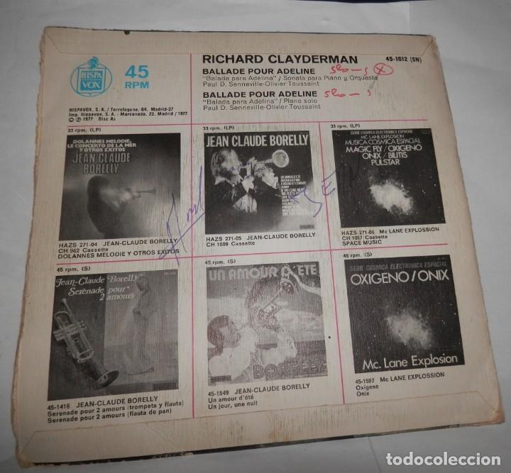 Discos de vinilo: DISCO SINGLE DE VINILLO DEL RICHARD CLAYDERMAN - Foto 2