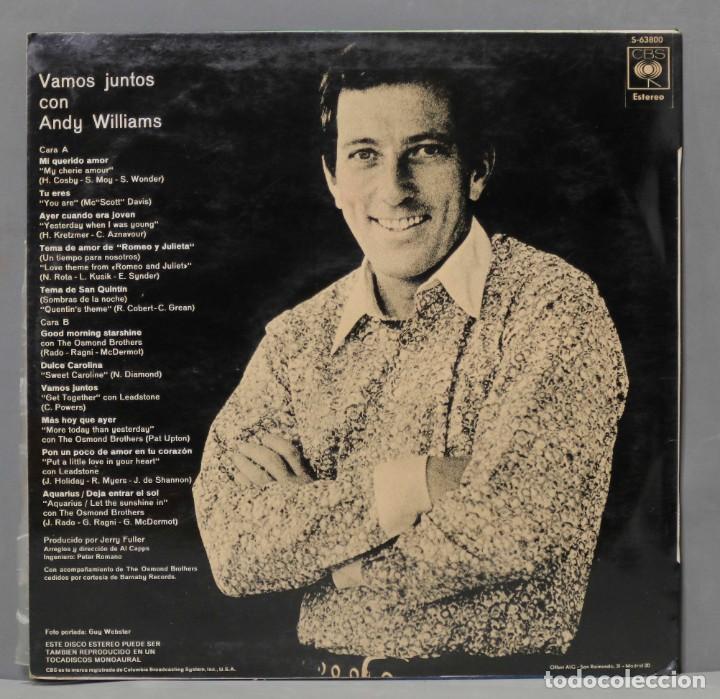 Discos de vinilo: LP. ANDY WILLIAMS, GET TOGETHER WITH. SPAIN - Foto 2