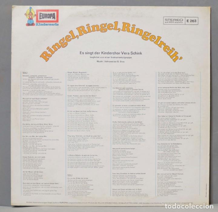 Discos de vinilo: LP. Kinderchor Vera Schink &ndash; Ringel, Ringel, Ringelreih&rsquo; - Foto 2