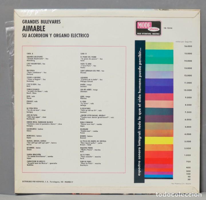 Discos de vinilo: LP. AIMABLE. GRANDES BULEVARES - Foto 2