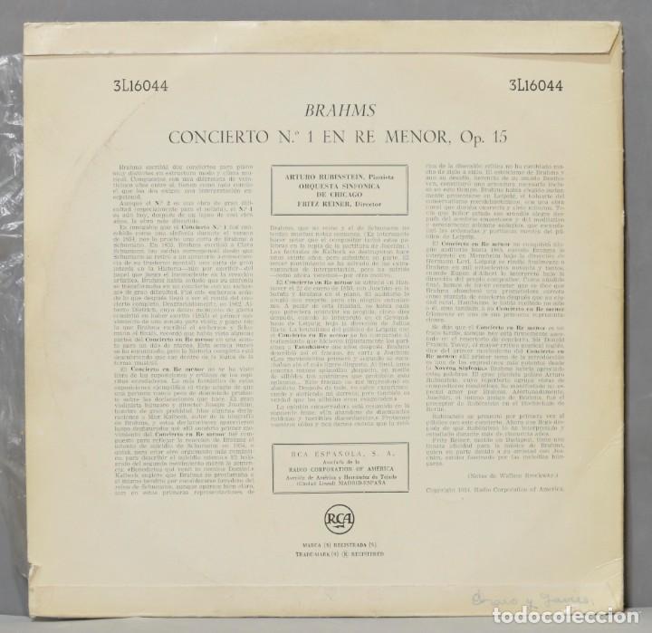 Discos de vinilo: LP. BRAHMS. SINFONIA 1. RUBINSTEIN - Foto 2