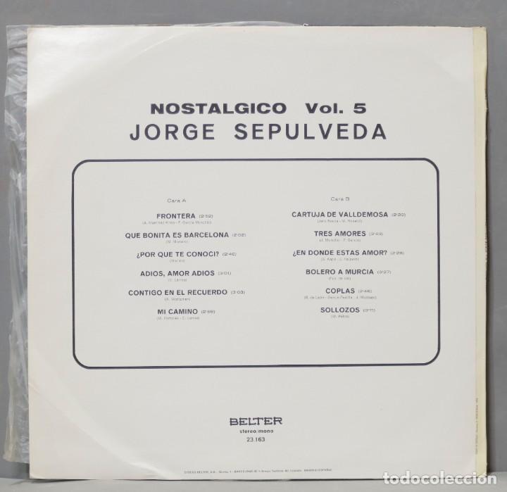 Discos de vinilo: LP. Jorge Sep&uacute;lveda &ndash; Nost&aacute;lgico Vol. 5 - Foto 2