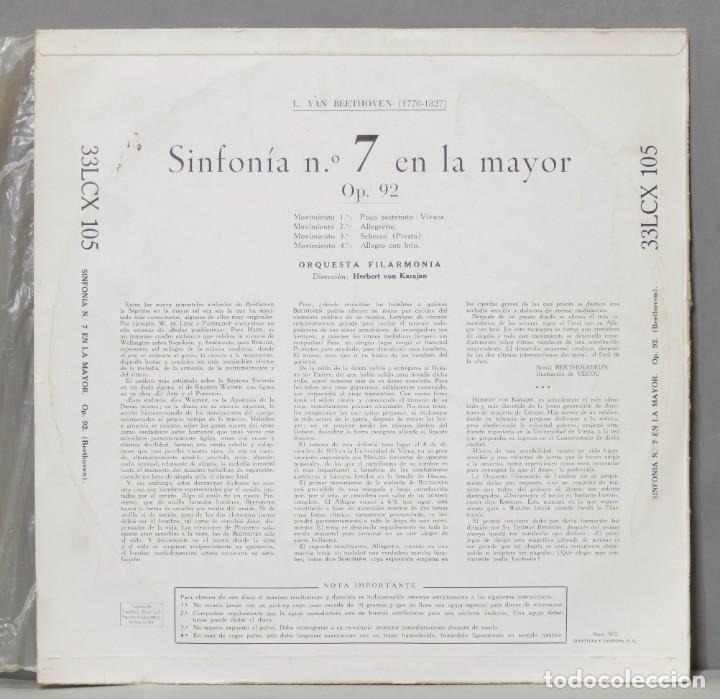 Discos de vinilo: LP. BEETHOVEN. SINFONIA 7. KARAJAN - Foto 2