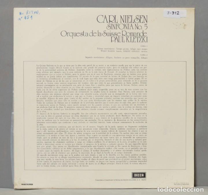 Discos de vinilo: LP. SINFONIA 5. NIELSEN. KLETZI - Foto 2