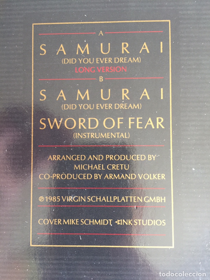 Discos de vinilo: Michael Cretu - Samurai / MAXI - Foto 5