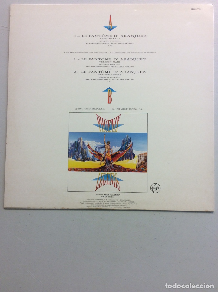 Discos de vinilo: Phoenix. Le Fant&ocirc;me d&rsquo;Aranjuez. - Foto 2