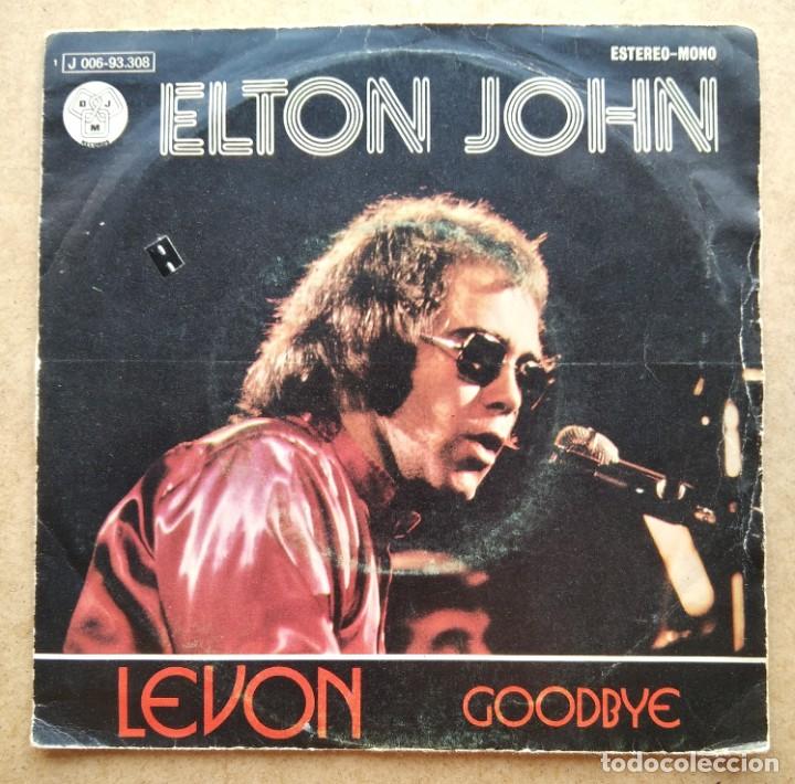 Discos de vinilo: ZC - ELTON JOHN - GOODBYE - LEVON - SINGLE - 1972 - Foto 1