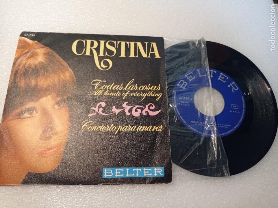 Discos de vinilo: Single Cristina Todas las cosas - Foto 1