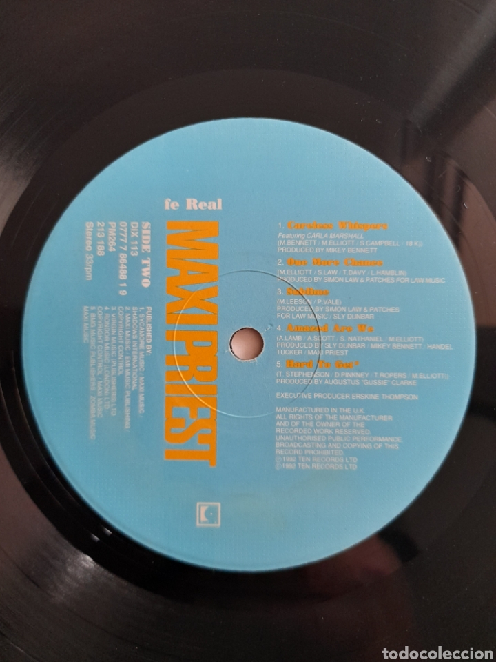 Discos de vinilo: MAXI PRIEST, FE REAL - Foto 3