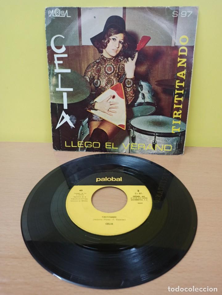 Discos de vinilo: SINGLE - DISCO VINILO - CELIA - LLEGO EL VERANO - Foto 2