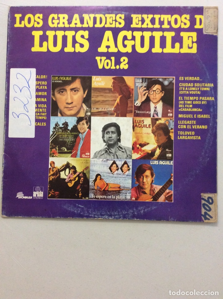 Discos de vinilo: Los grandes &eacute;xitos de Luis Aguiler. Vol 2 - Foto 1