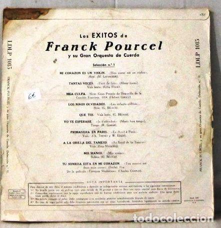 Discos de vinilo: LOS EXITOS DE FRANCK POURCEL - LP - Foto 2