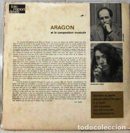 Discos de vinilo: LES CHANSONS D ARAGON - LP - Foto 2