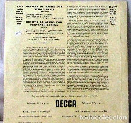 Discos de vinilo: RECITAL DE OPERA - LP - Foto 2