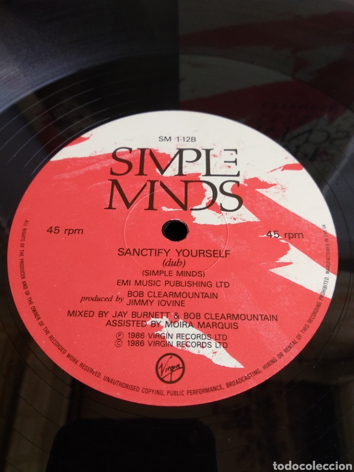 Discos de vinilo: *SIMPLE MIDS. SANCTIFY YOURSELF 1986. LA.4 - Foto 4