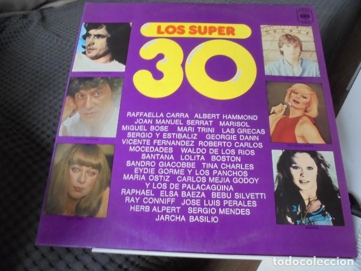 Discos de vinilo: LOS SUPER 30. DOBLE LP DE VINILO CON 30 EXITOS. - Foto 1