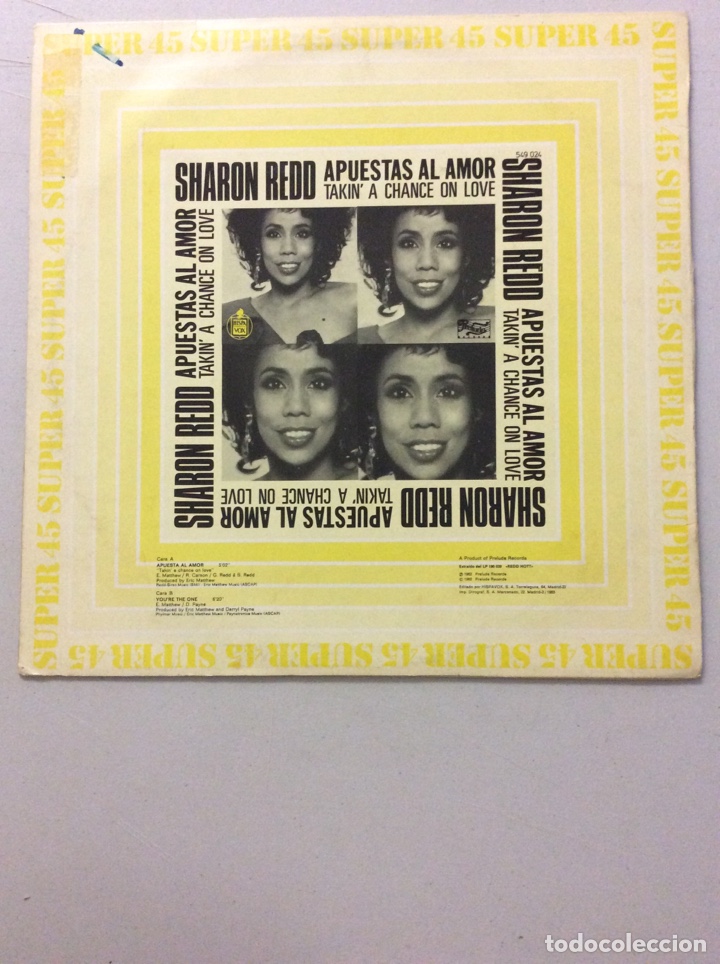 Discos de vinilo: Sharon Redd. Takin&rsquo; a chance on love. - Foto 2