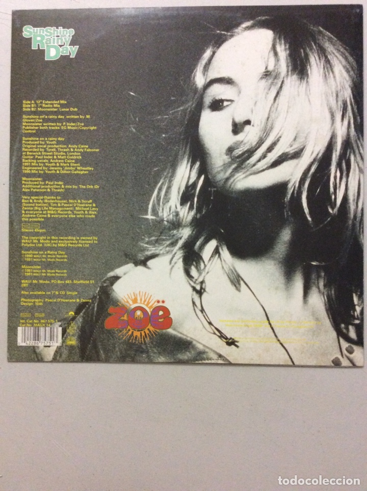 Discos de vinilo: Zo&euml;. Sunshine on a rainy day. - Foto 2