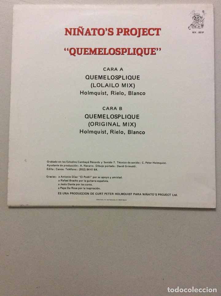 Discos de vinilo: Ni&ntilde;ato&rsquo;s project. Quemelosplique. - Foto 2