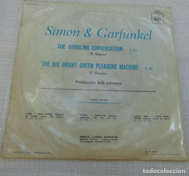 Discos de vinilo: SIMON & GARFUNKEL - THE DANGLING CONVERSATION - SINGLE 1967 - Foto 2