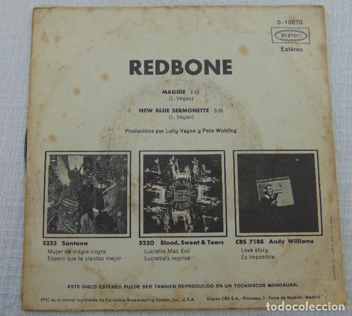 Discos de vinilo: REDBONE - MAGGIE - SINGLE 1970 - Foto 2