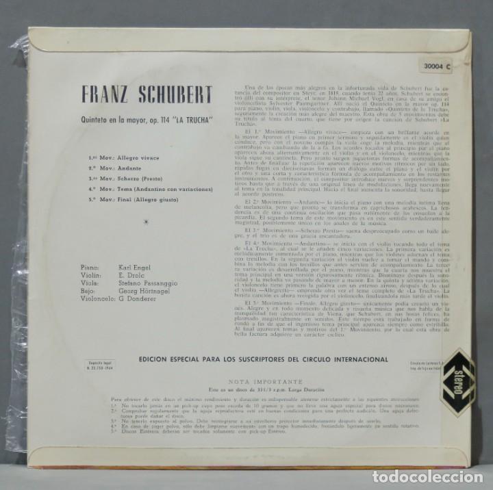Discos de vinilo: LP. SCHUBERT. LA TRUCHA - Foto 2