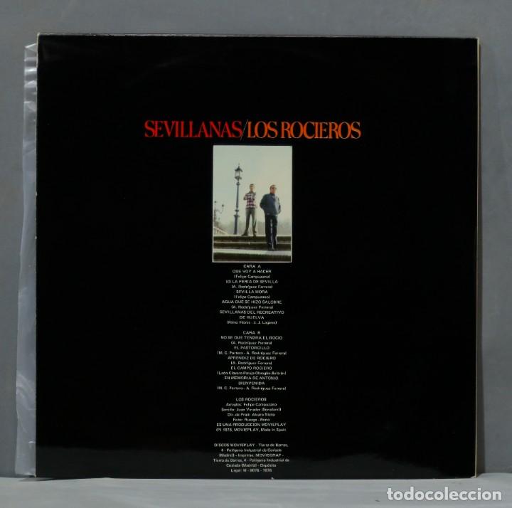 Discos de vinilo: LP. LOS ROCIEROS - SEVILLANAS - Foto 2