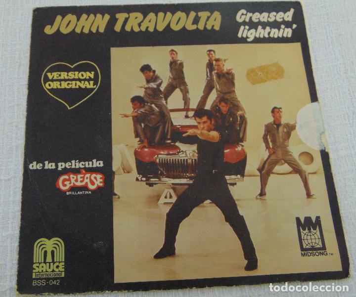 Discos de vinilo: JOHN TRAVOLTA - GREASED LIGHTNIN - SINGLE 1978 - Foto 1