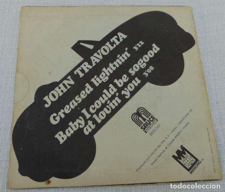 Discos de vinilo: JOHN TRAVOLTA - GREASED LIGHTNIN - SINGLE 1978 - Foto 2