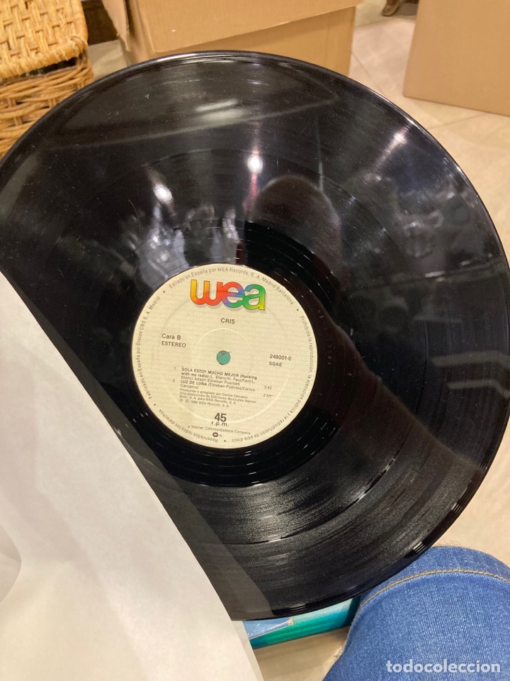 Discos de vinilo: Disco de vinilo cris, estamos a solas - Foto 3