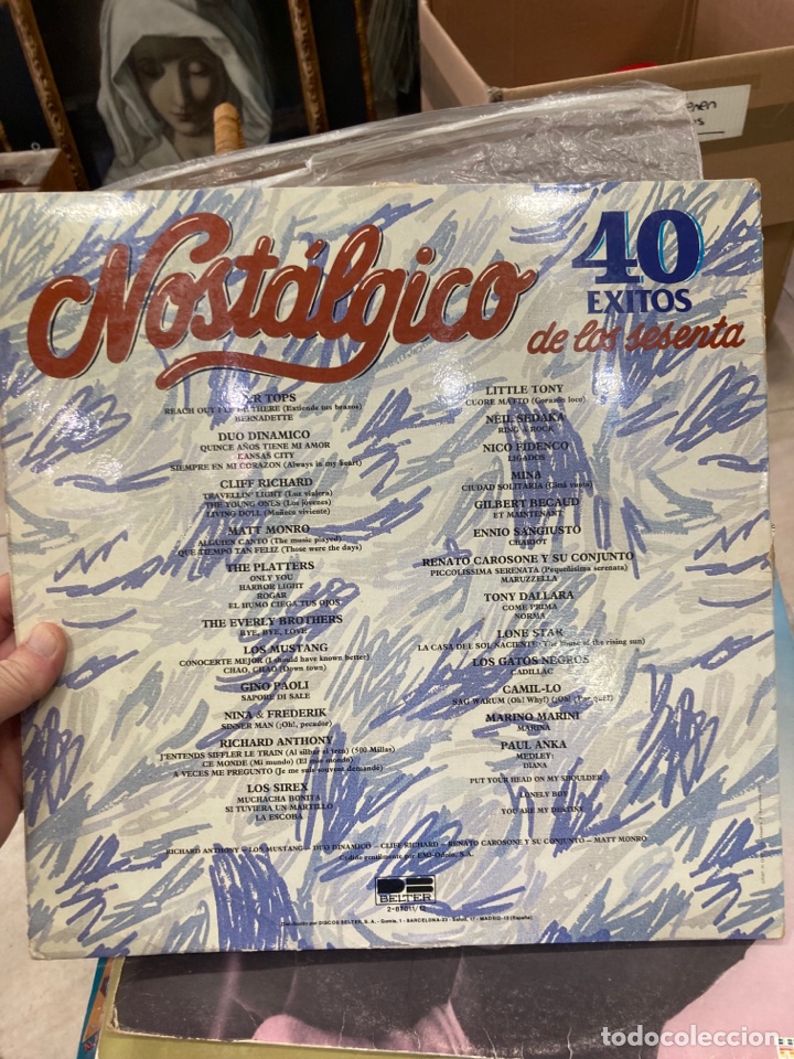 Discos de vinilo: Recopilatorio nost&aacute;lgico 40, muy nuevo - Foto 4