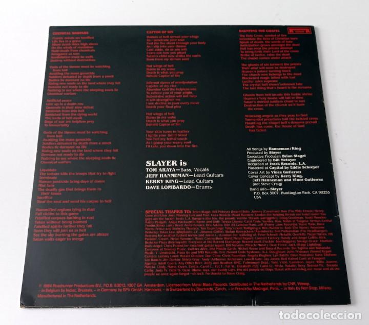 Discos de vinilo: LP SLAYER - HAUNTING THE CHAPEL - Foto 2