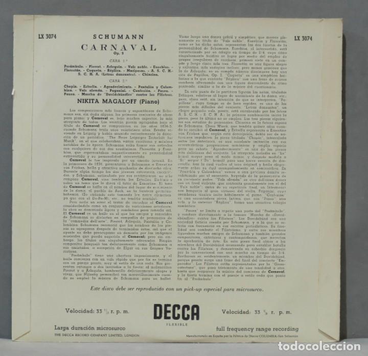 Discos de vinilo: LP. Schumann, Nikita Magaloff &ndash; Carnaval - Foto 2