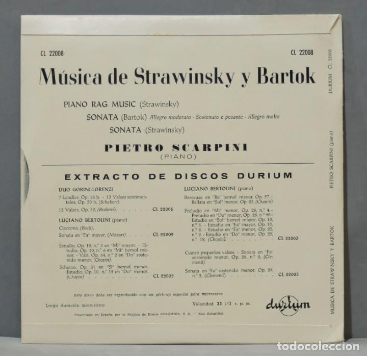 Discos de vinilo: LP. MUSICA DE STRAWINSKY Y BARTOK. SCARPINI - Foto 2