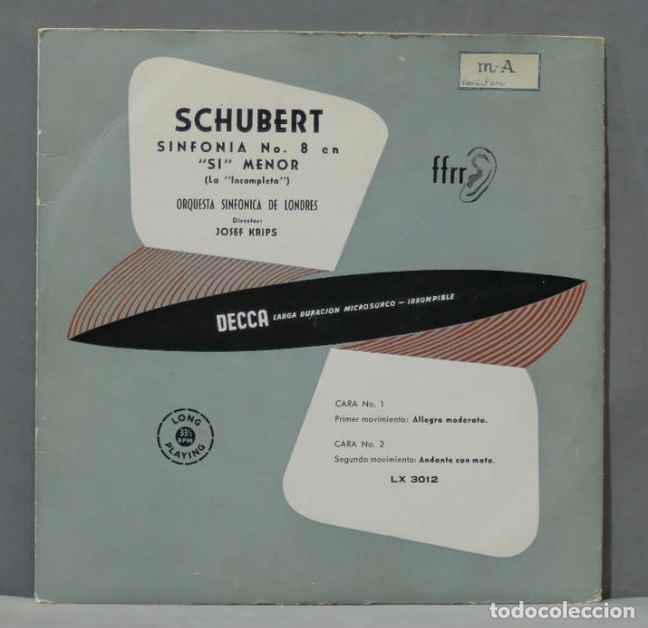 Discos de vinilo: LP. SCHUBERT. SINFONIA N8. KRIPS - Foto 1