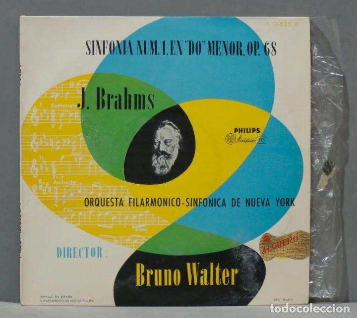 Discos de vinilo: LP. SINFONIA OP. 68. BRAHMS. WALTER - Foto 1