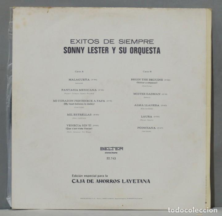 Discos de vinilo: LP. Sonny Lester Y Su Orquesta &ndash; &Eacute;xitos De Siempre - Foto 2