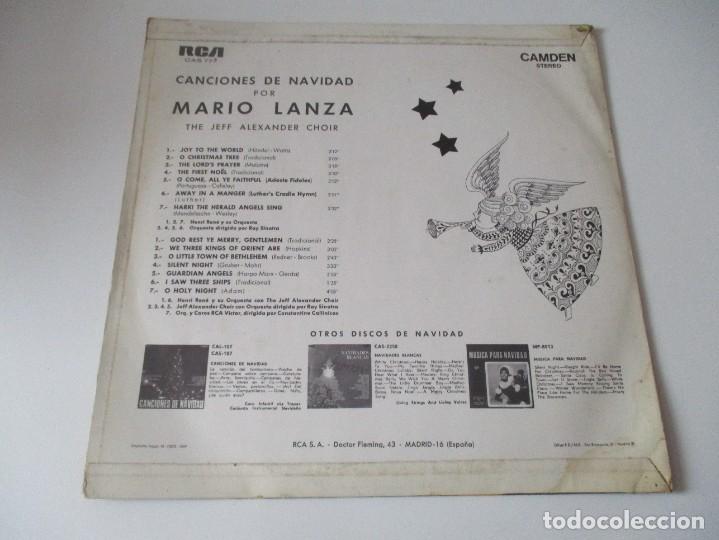Discos de vinilo: MARIO LANZA Canciones de Navidad DI4072 - Foto 2