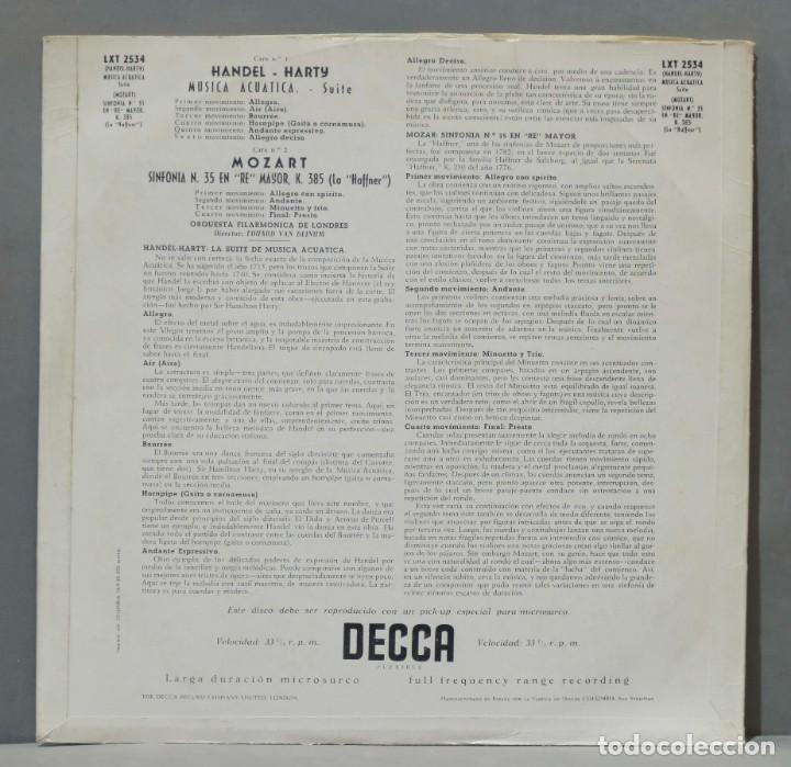Discos de vinilo: LP. HANDEL. MOZART. VAN BEINUM - Foto 2